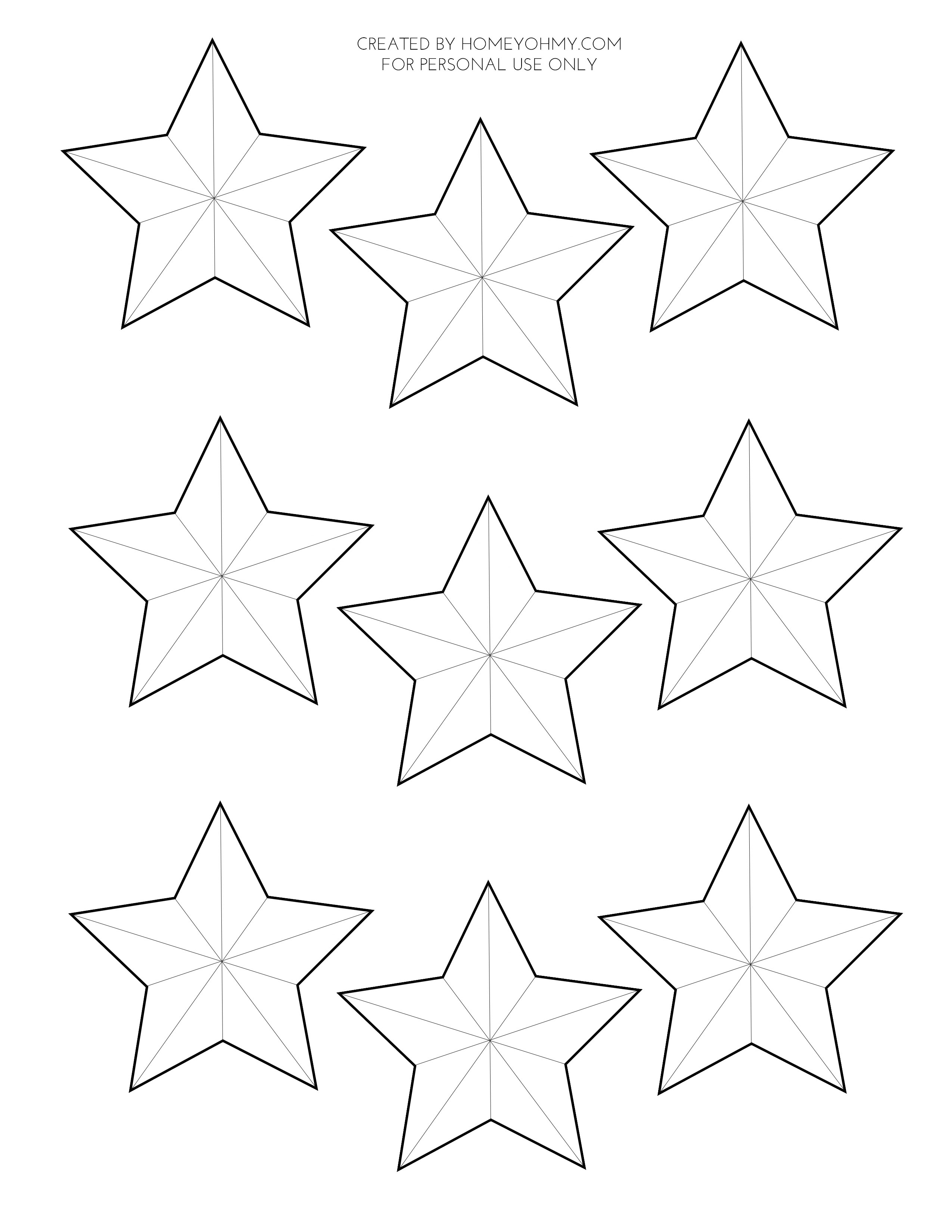 3D Paper Stars Printable Homey Oh My