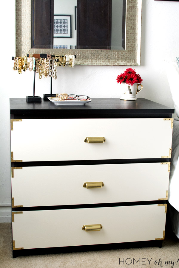 Campaign Style Dresser Ikea Malm Makeover Homey Oh My