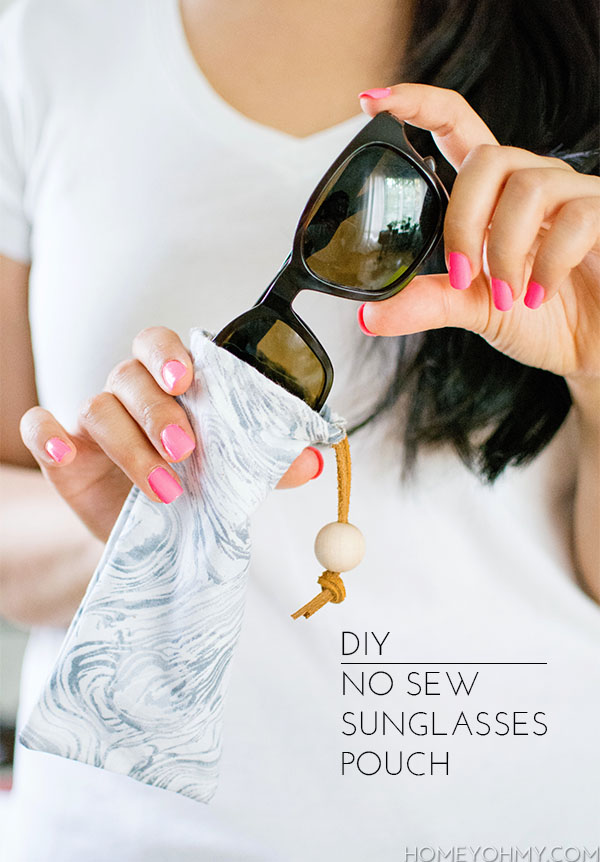 DIY No Sew Sunglasses Pouch - Homey Oh My
