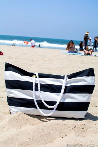 DIY No Sew Beach Tote - Homey Oh My