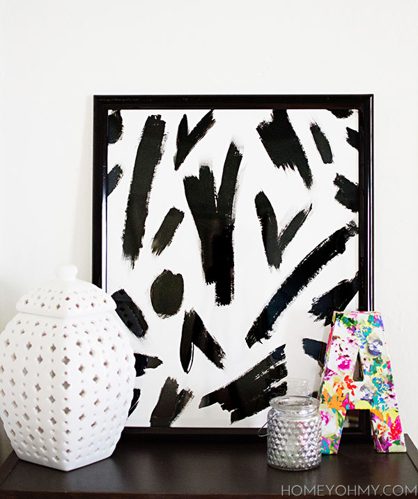 black and white abstract wall art