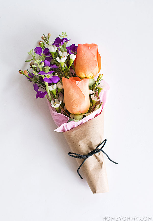 DIY Mini Bouquets - Homey Oh My
