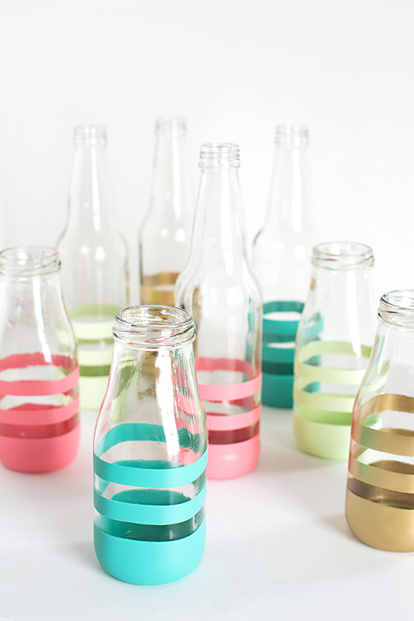 DIY Painted Bottles - Homey Oh My