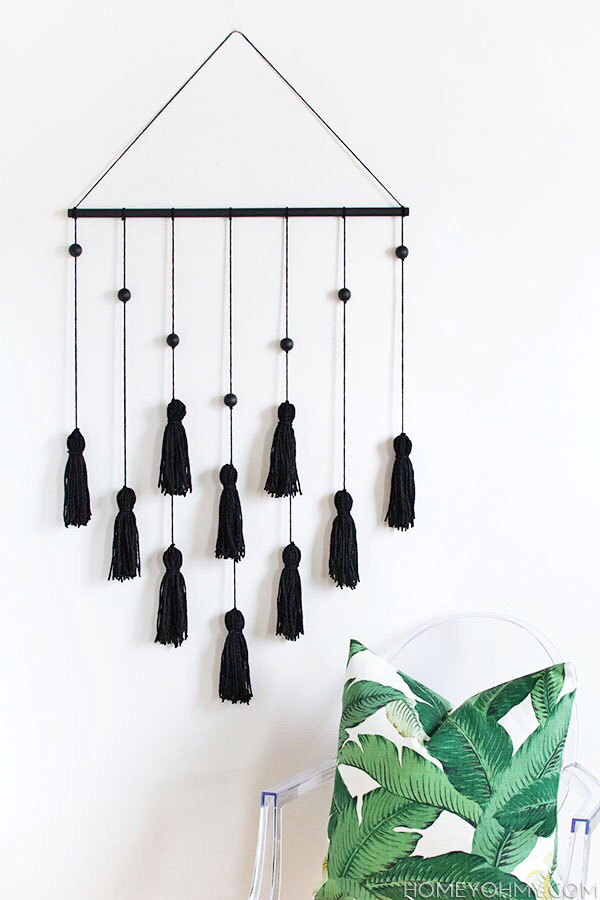 DIY Modern Tassel Wall Hanging - Homey Oh My
