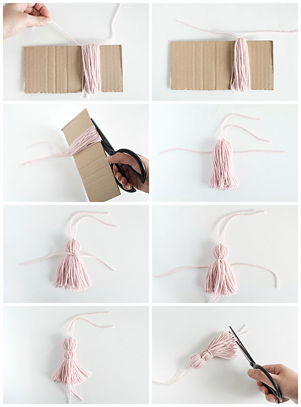 How to make yarn tassels for fabric bookmarks and more 