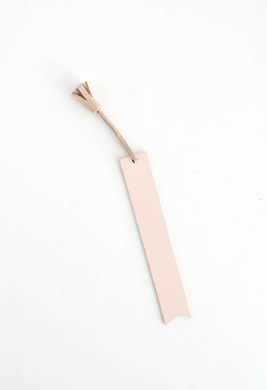 DIY leather bookmark with suede tassel - Homey Oh My