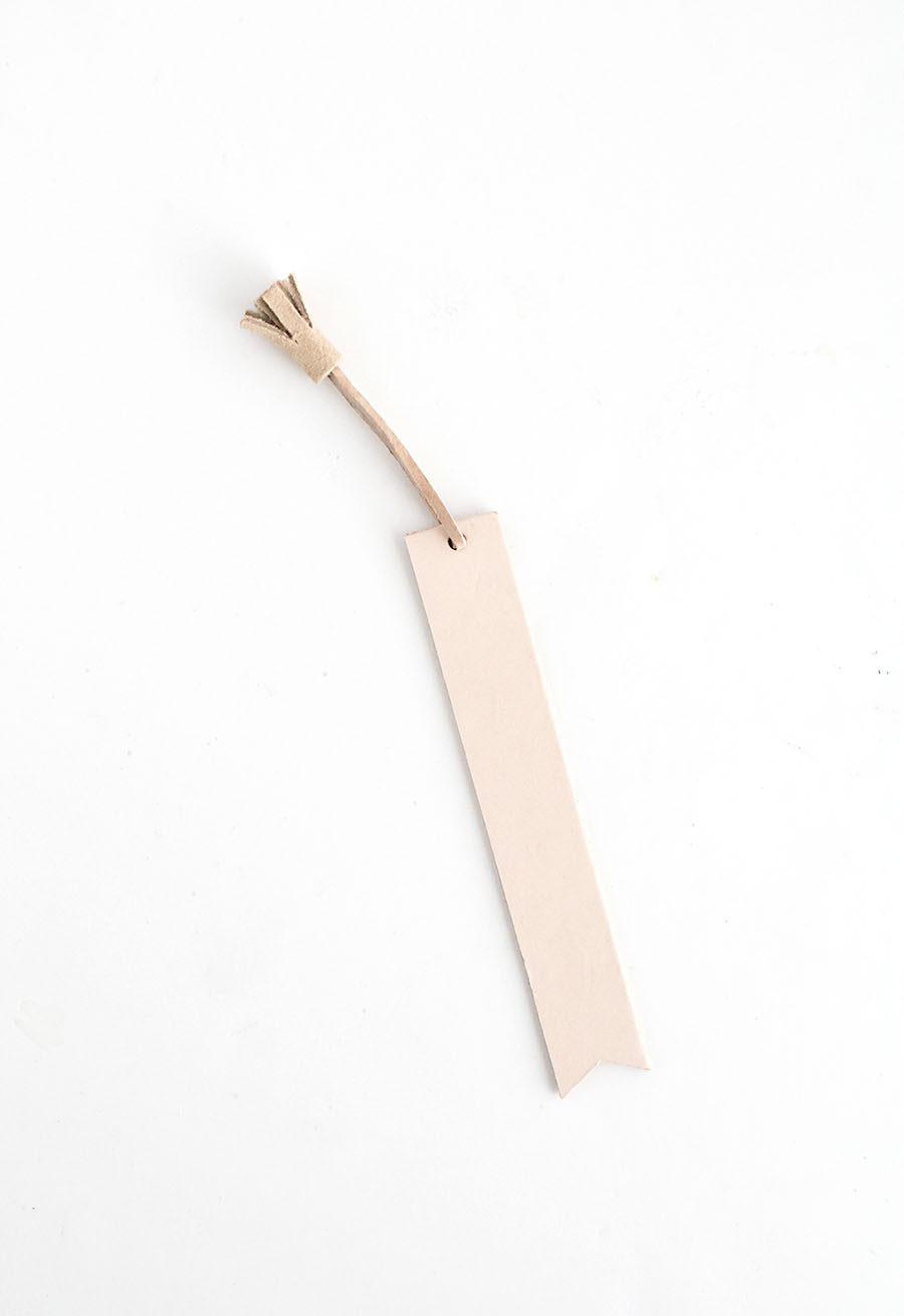 DIY leather bookmark with suede tassel - Homey Oh My