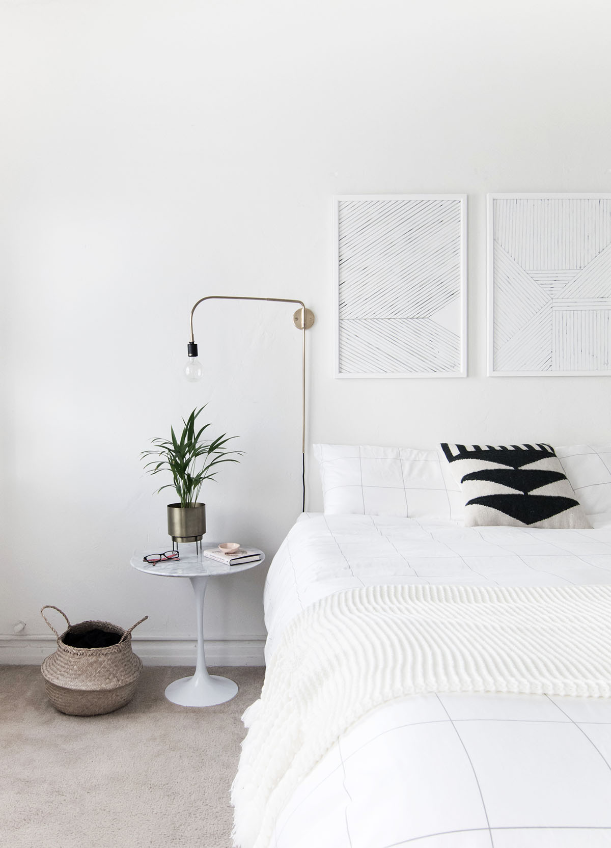 minimal neutral bedroom - Homey Oh My