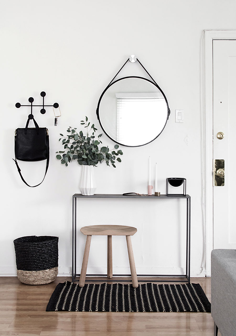 minimalist apartment entryway