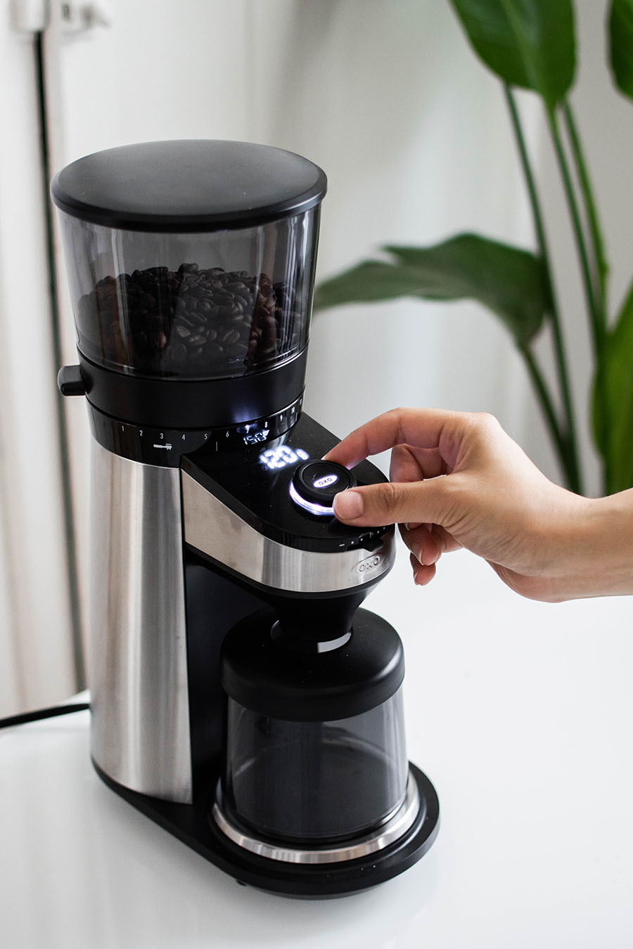 OXO Brew Conical Burr Grinder with Integrated Scale